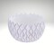 White Wavy Grooved Cement Planter Bowl – Modern Textured Vase-MX134427